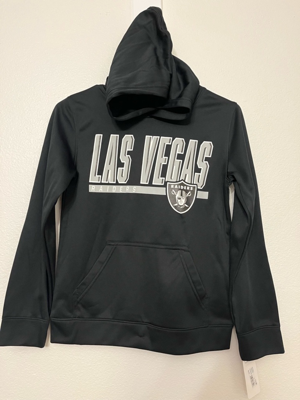 NWT Las Vegas Raiders Hoodie Youth M Black NFL Team Apparel Pullover